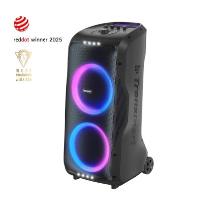 Głośnik przenośne imprezowy Tronsmart Halo 300 z XLR, gitarą, wejściami mic, Moc 240 W, diody LED Beat-Sync, 20 godzin pracy