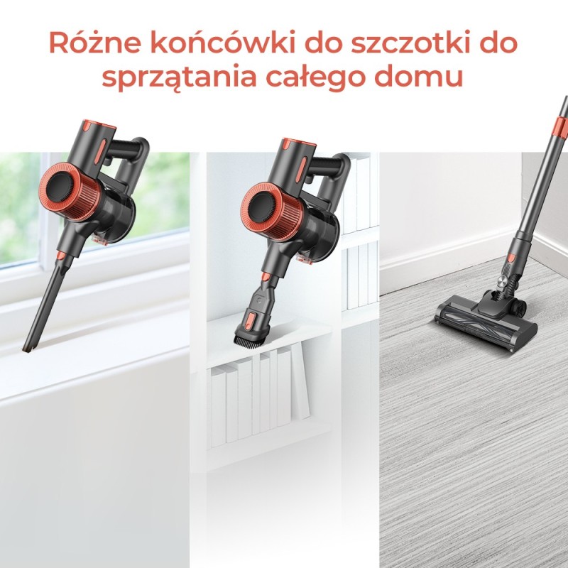 Zestaw odkurzacz bezprzewodowy JIGOO C200 z 1 Zestaw baterii