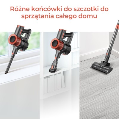 Zestaw odkurzacz bezprzewodowy JIGOO C200 z 1 Zestaw baterii