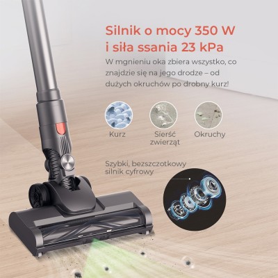 Zestaw odkurzacz bezprzewodowy JIGOO C200 z 1 filtrem Hepa