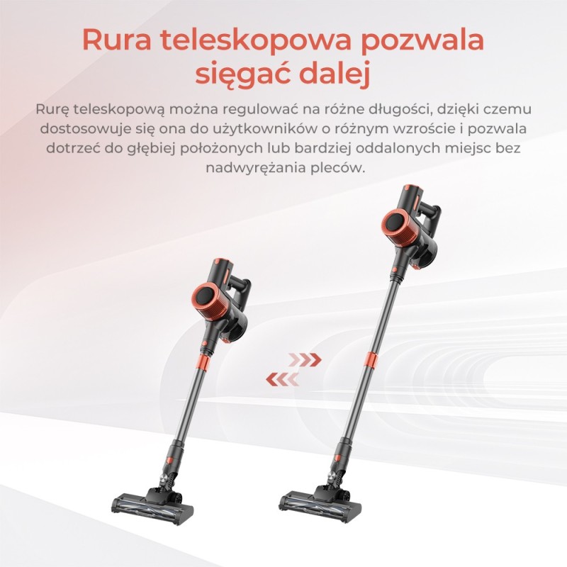 Zestaw odkurzacz bezprzewodowy JIGOO C200 z 1 filtrem Hepa