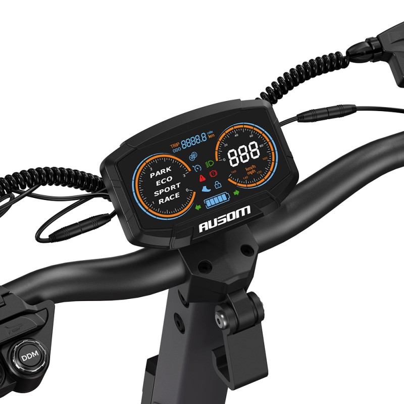 Ausom L2 Max Dwusilnikowy skuter elektryczny, 1000 W x 2 silniki, zasięg 90 km - Ciemnoszary