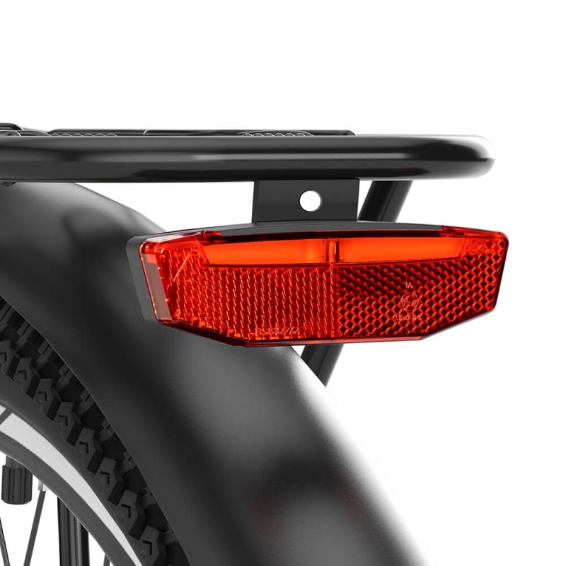 Touroll J1 Trekkingowy rower elektryczny, zasięg 100 km, 7-biegowa przerzutka Shimano - Czarny