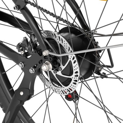 Touroll J1 Trekkingowy rower elektryczny, zasięg 100 km, 7-biegowa przerzutka Shimano - Czarny