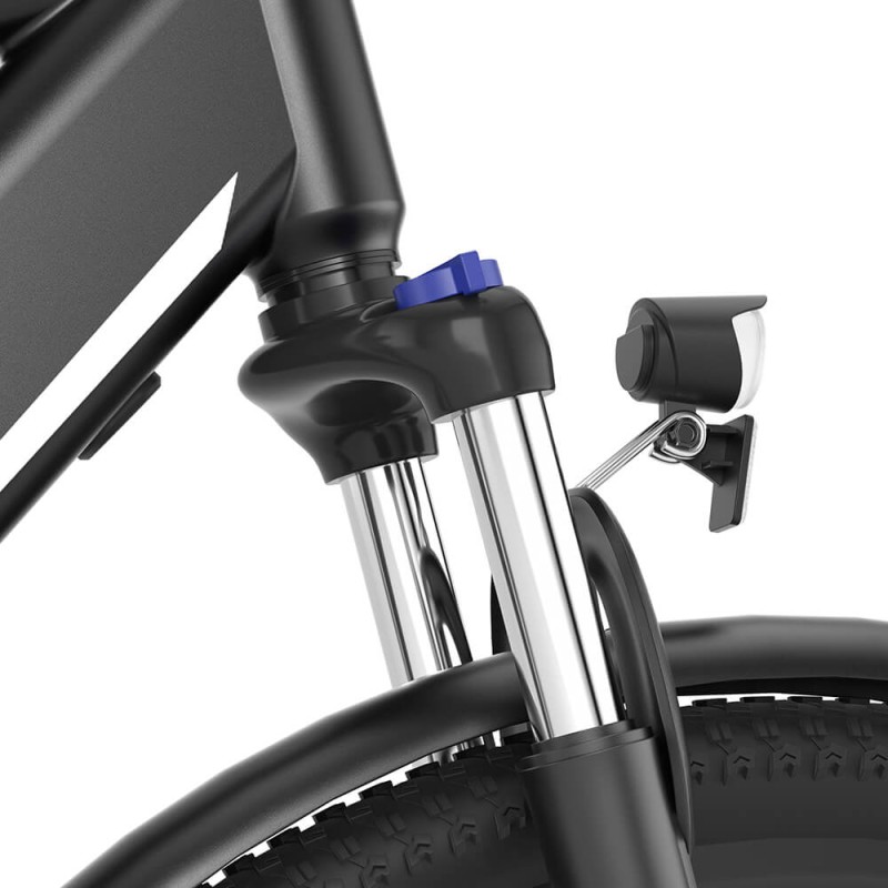 Touroll J1 Trekkingowy rower elektryczny, zasięg 100 km, 7-biegowa przerzutka Shimano - Czarny