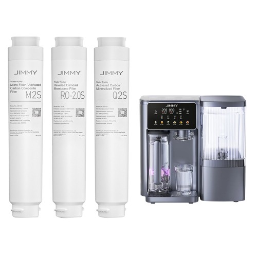 Zestaw dyspenser do wody JIMMY R9 Pro z 1 kompletem wkładów filtrujących JIMMY (1 M2S + 1 RO-2.0S + 1 Q2S)