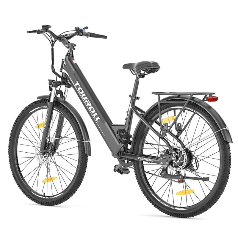 Touroll J1 ST Rower elektryczny trekkingowy, silnik 250 W i akumulator 15,6 Ah, zasięg 100 km – Czarny