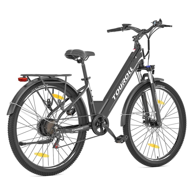 Touroll J1 ST Rower elektryczny trekkingowy, silnik 250 W i akumulator 15,6 Ah, zasięg 100 km – Czarny