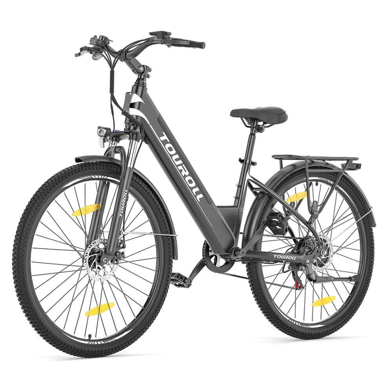 Touroll J1 ST Rower elektryczny trekkingowy, silnik 250 W i akumulator 15,6 Ah, zasięg 100 km – Czarny