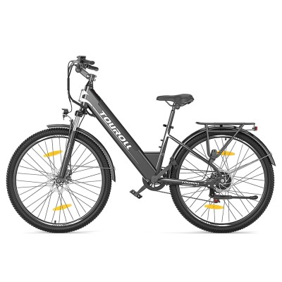 Touroll J1 ST Rower elektryczny trekkingowy, silnik 250 W i akumulator 15,6 Ah, zasięg 100 km – Czarny