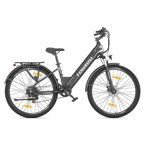 Touroll J1 ST Rower elektryczny trekkingowy, silnik 250 W i akumulator 15,6 Ah, zasięg 100 km – Czarny 2