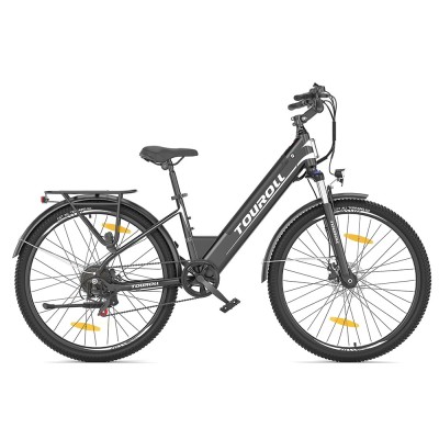 Touroll J1 ST Rower elektryczny trekkingowy, silnik 250 W i akumulator 15,6 Ah, zasięg 100 km – Czarny