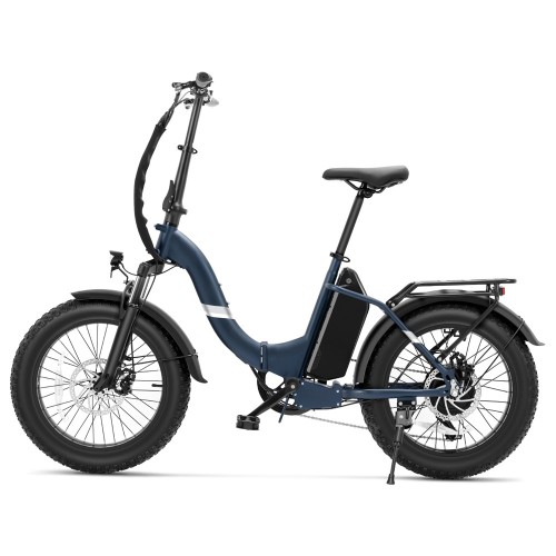 Touroll S2 Fat Tire Składany Rower Elektryczny – Zasięg 150 km, Szerokie Opony 4", Niska Rama, Komfortowa Jazda w Mieście i Tere