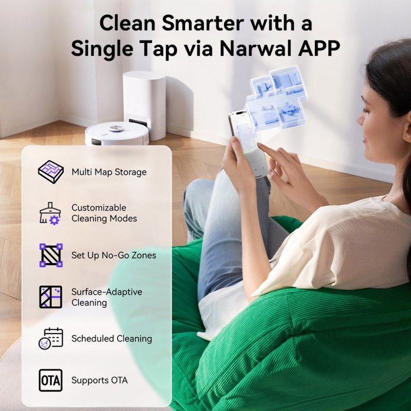 Zestaw robot sprzątający Narwal Freo S z  5 worków na kurz