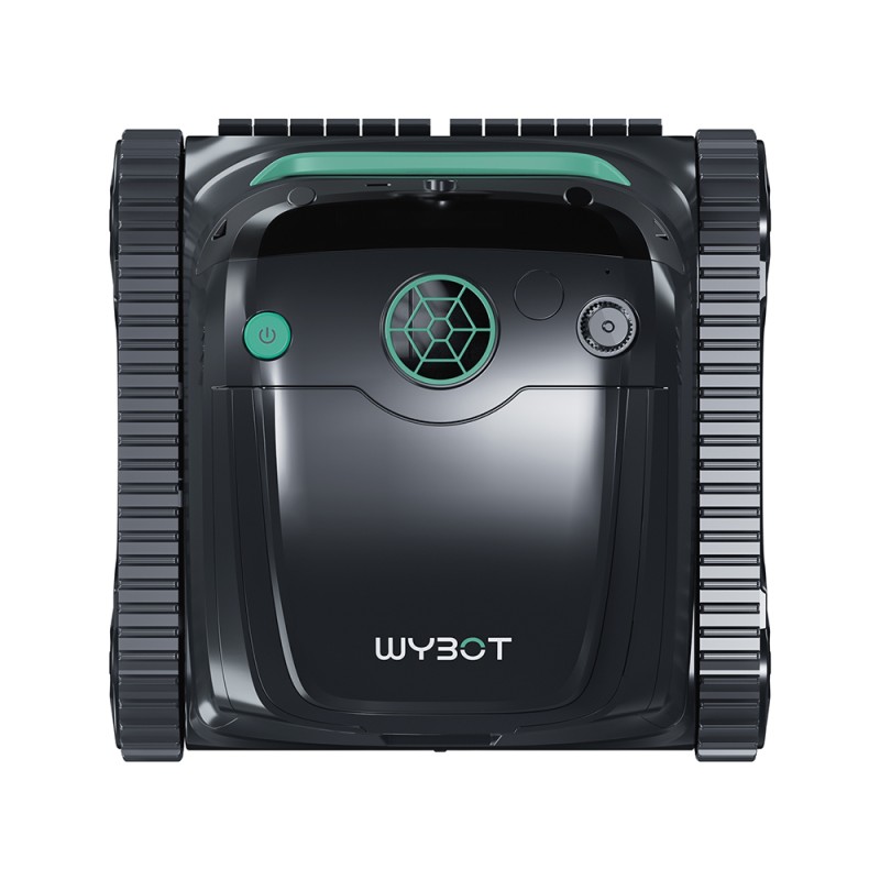 WYBOT S2 Vision bezprzewodowy robot do czyszczenia basenów, uczenie AI z nawigacją kamerą wizyjną – Czarny