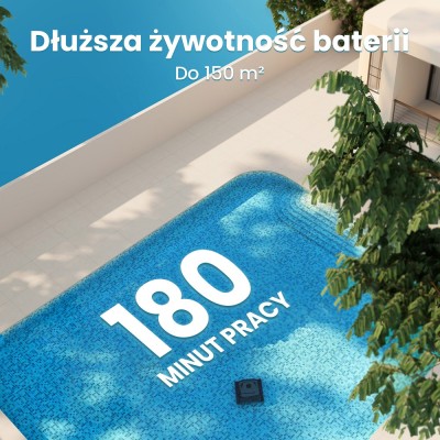 WYBOT C2 Bezprzewodowy robot do czyszczenia basenów, czyszczenie ścian i linii wody - Czarny+Zielony