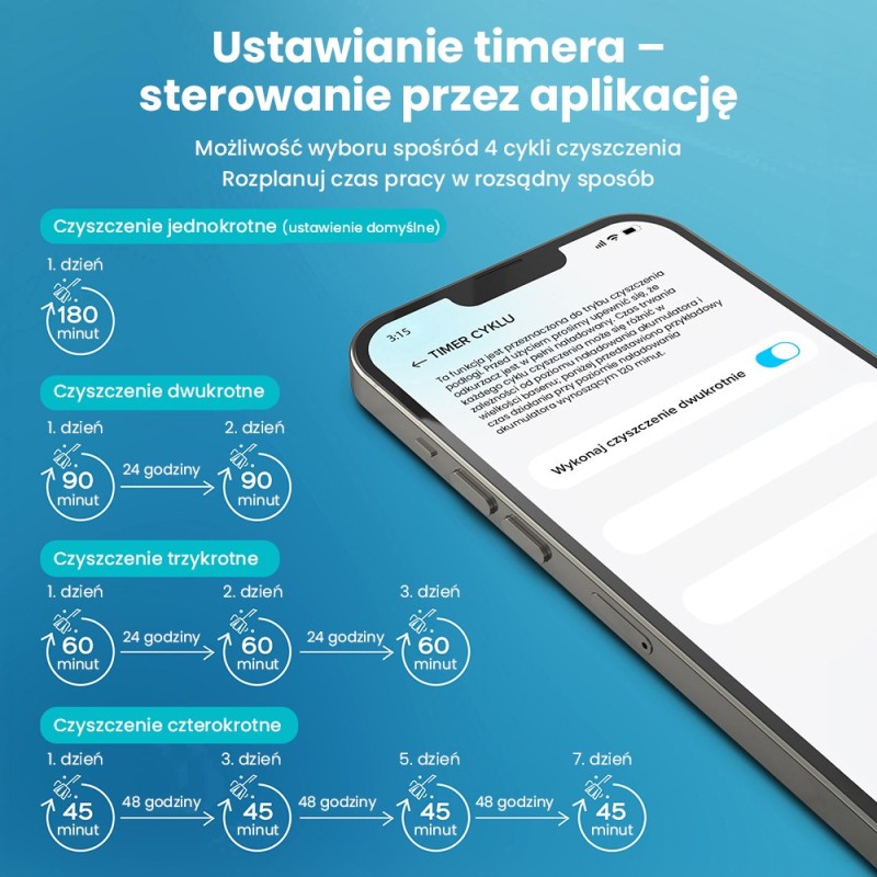 WYBOT C2 Bezprzewodowy robot do czyszczenia basenów, czyszczenie ścian i linii wody - Czarny+Zielony