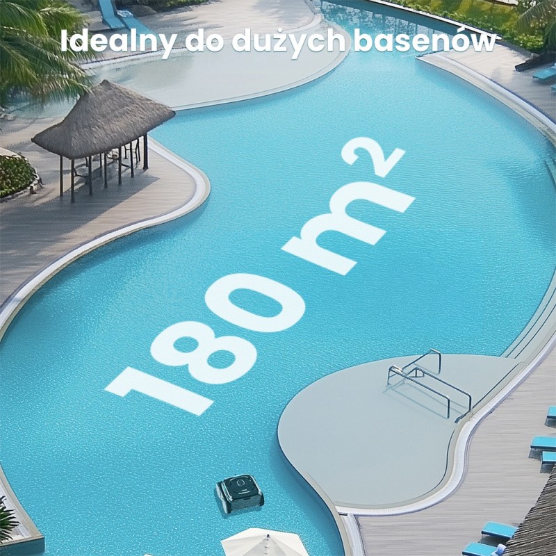 WYBOT C2 Vision Bezprzewodowy robot do czyszczenia basenów, wykrywanie śmieci kamerą AI - Czarny+Zielony
