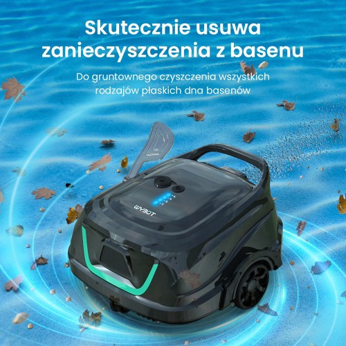 WYBOT A1 Bezprzewodowy robot odkurzający do basenów, dwuwarstwowy system filtracji, czas pracy 120 minut – Czarny 2
