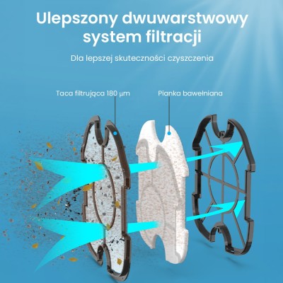 WYBOT A1 Bezprzewodowy robot odkurzający do basenów, dwuwarstwowy system filtracji, czas pracy 120 minut – Czarny
