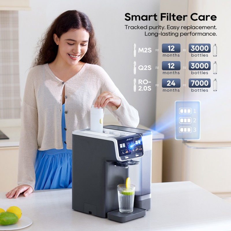 JIMMY Matrix M9 Pro Nablatowe filtry wody RO, natychmiastowe podgrzewanie, sterylizacja UV-C