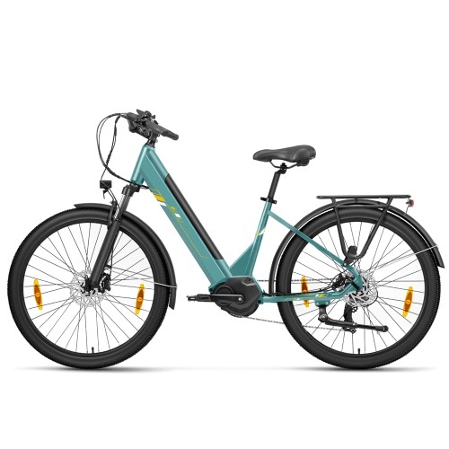 Touroll Urbano 3 Rower elektryczny, silnik o średnim momencie obrotowym 70 Nm, zasięg 120 km - Turkusowy 2