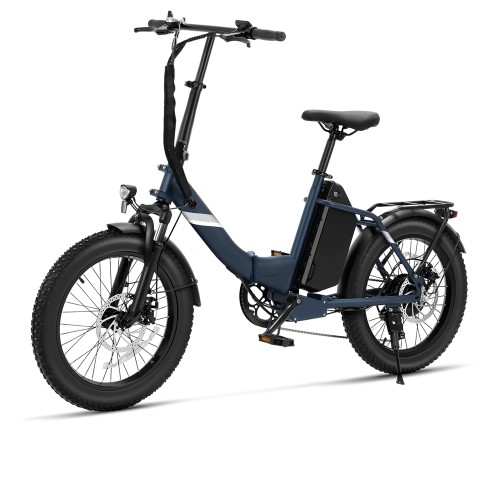 Touroll S3 Pro Rower elektryczny z niską ramą, 20-calowe opony typu fat, akumulator 48 V 27 Ah, zasięg 195 km – Niebieski 2