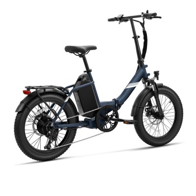 Touroll S3 Pro Rower elektryczny z niską ramą, 20-calowe opony typu fat, akumulator 48 V 27 Ah, zasięg 195 km – Niebieski