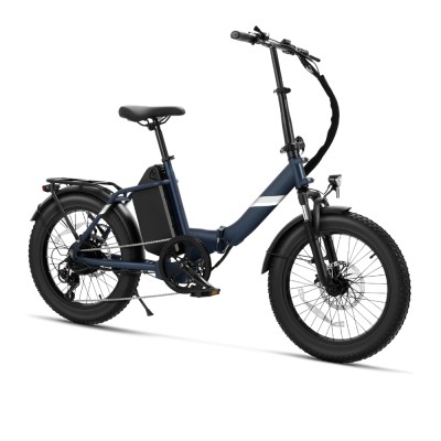 Touroll S3 Pro Rower elektryczny z niską ramą, 20-calowe opony typu fat, akumulator 48 V 27 Ah, zasięg 195 km – Niebieski