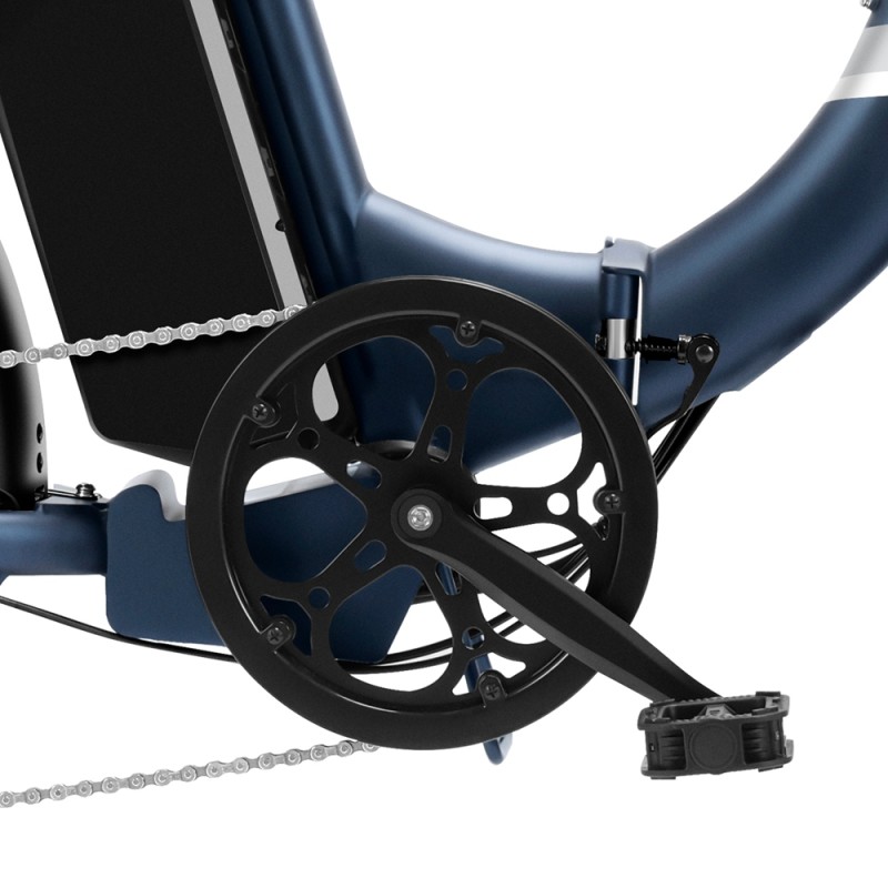 Touroll S2 Pro Rower elektryczny z grubymi oponami, akumulator 48 V 15 Ah, opony 20" × 4,0" - Niebieski