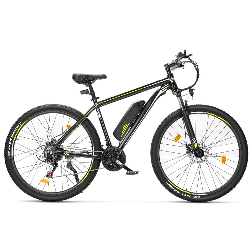 Touroll U1 29 Rower elektryczny z wysokim wejściem, silnik 250 W, zasięg 65 km, 21-biegowa przerzutka Shimano - Czarny