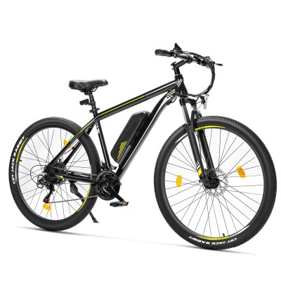 Touroll U1 29 Rower elektryczny z wysokim wejściem, silnik 250 W, zasięg 65 km, 21-biegowa przerzutka Shimano - Czarny