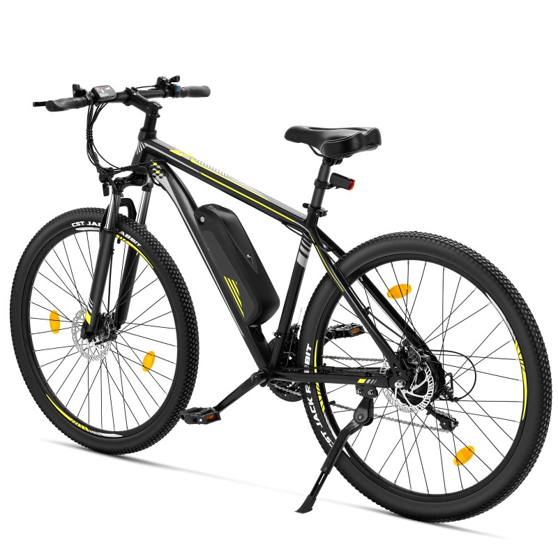Touroll U1 29 Rower elektryczny z wysokim wejściem, silnik 250 W, zasięg 65 km, 21-biegowa przerzutka Shimano - Czarny