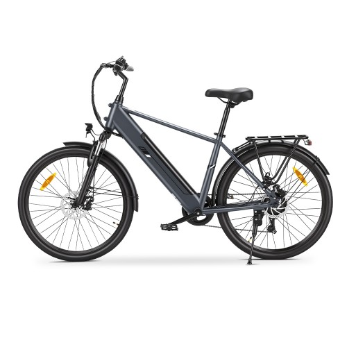Touroll J2 Rower elektryczny High-Step, silnik 250 W, zasięg 100 km, 7-biegowa przerzutka Shimano – Szary 2