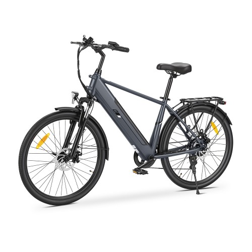 Touroll J2 Rower elektryczny High-Step, silnik 250 W, zasięg 100 km, 7-biegowa przerzutka Shimano – Szary