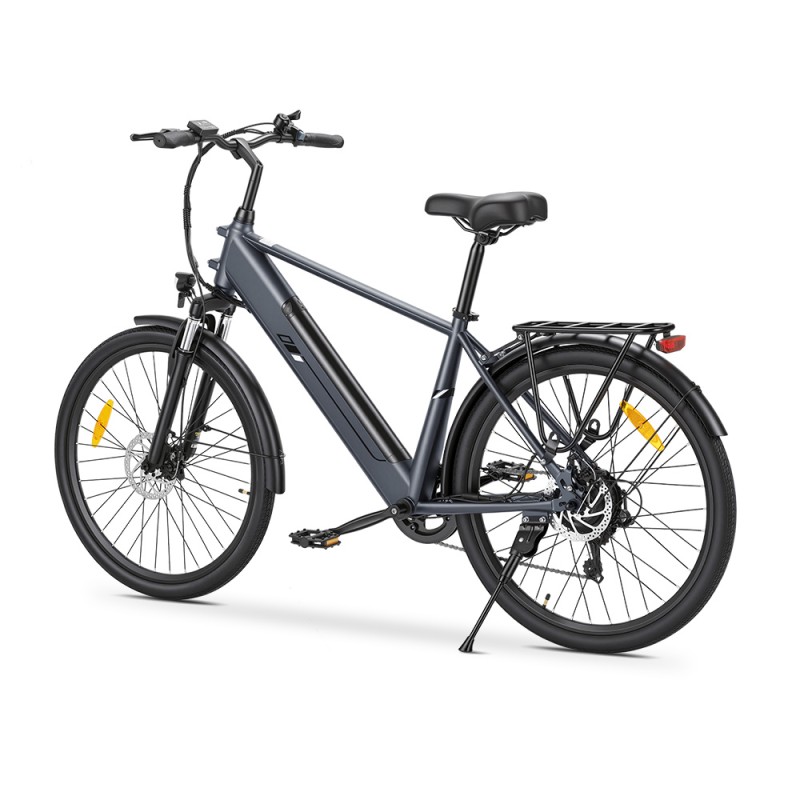 Touroll J2 Rower elektryczny High-Step, silnik 250 W, zasięg 100 km, 7-biegowa przerzutka Shimano – Szary
