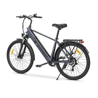 Touroll J2 Rower elektryczny High-Step, silnik 250 W, zasięg 100 km, 7-biegowa przerzutka Shimano – Szary