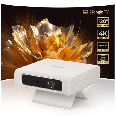 Projektor laserowy ETOE Dolphin 2 RGB | 1080P, 800 ANSI, wbudowana bateria i Google TV– Do domu i na kemping