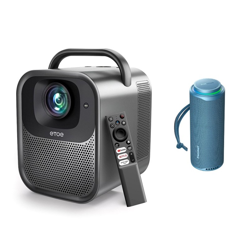 Projektor ETOE Seal Pro LCD z 1 sztuką Niebieski Tronsmart T8 (O3020) przenośny głośnik