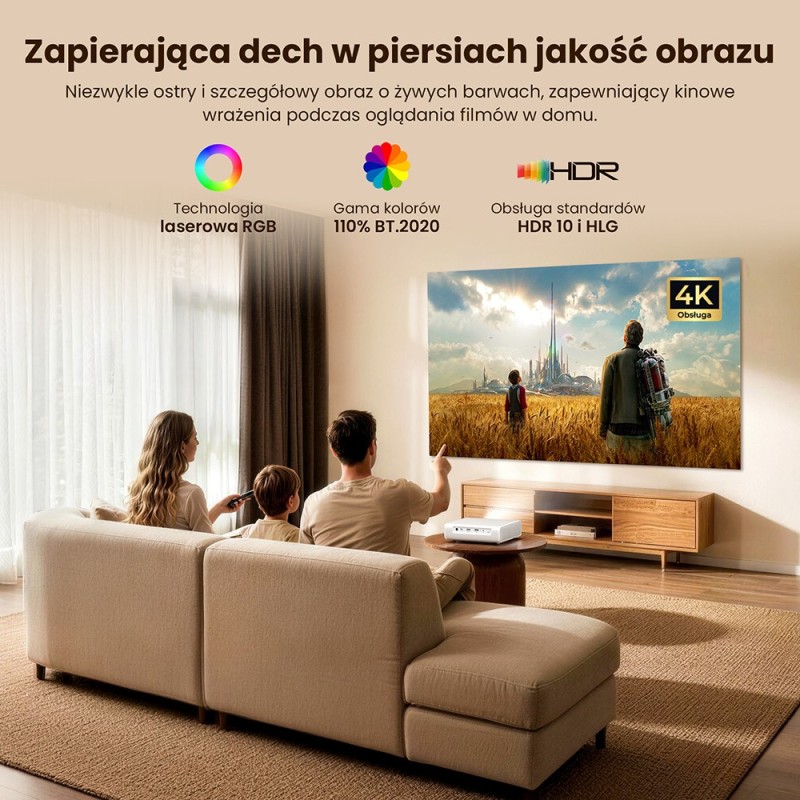 Projektor laserowy ETOE ETOE Dolphin 2 RGB z 1 sztuką Szary Tronsmart T8 (O3020) przenośny głośnik