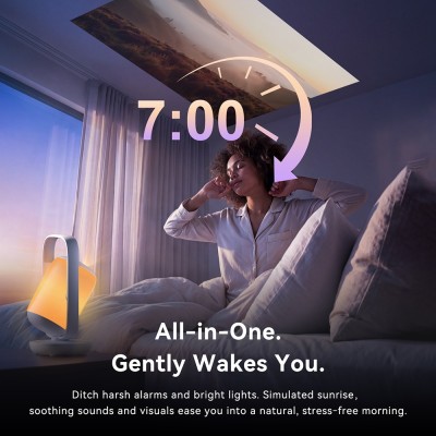 Projektor Google TV ETOE Starfish 2, 500 ANSI lumenów Full HD, oświetlenie ambientowe, dwa głośniki 5 W