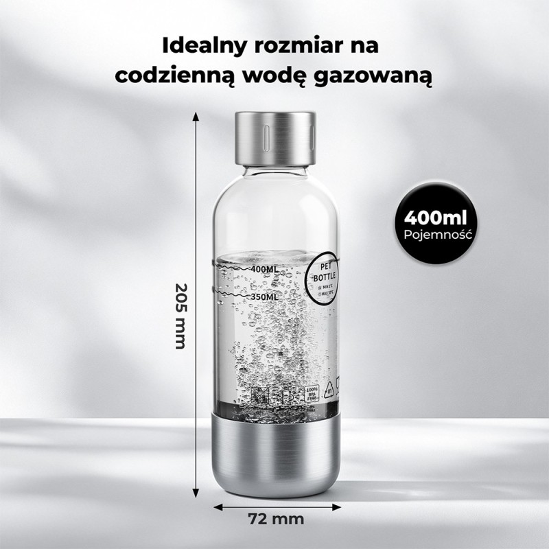 Hydrofast BUB01 butelka do gazowania z PET bez BPA (kompatybilna z C300)