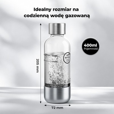 Hydrofast BUB01 butelka do gazowania z PET bez BPA (kompatybilna z C300)