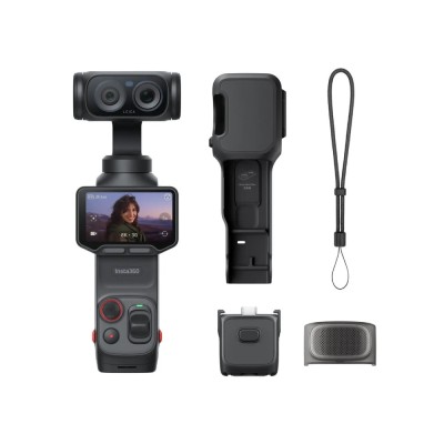 Kamera gimbalowa Insta360 Luna Ultra Standard Bundle, podwójne obiektywy Leica Summicron - Cosmic Black