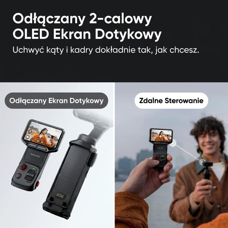 Kamera gimbalowa Insta360 Luna Ultra Standard Bundle, podwójne obiektywy Leica Summicron - Cosmic Black