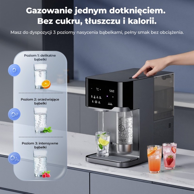 Hydrofast C300 Premium oczyszczacz wody RO – gorąca, zimna i gazowana woda + mineralizacja, kompletna stacja do wody i napojów