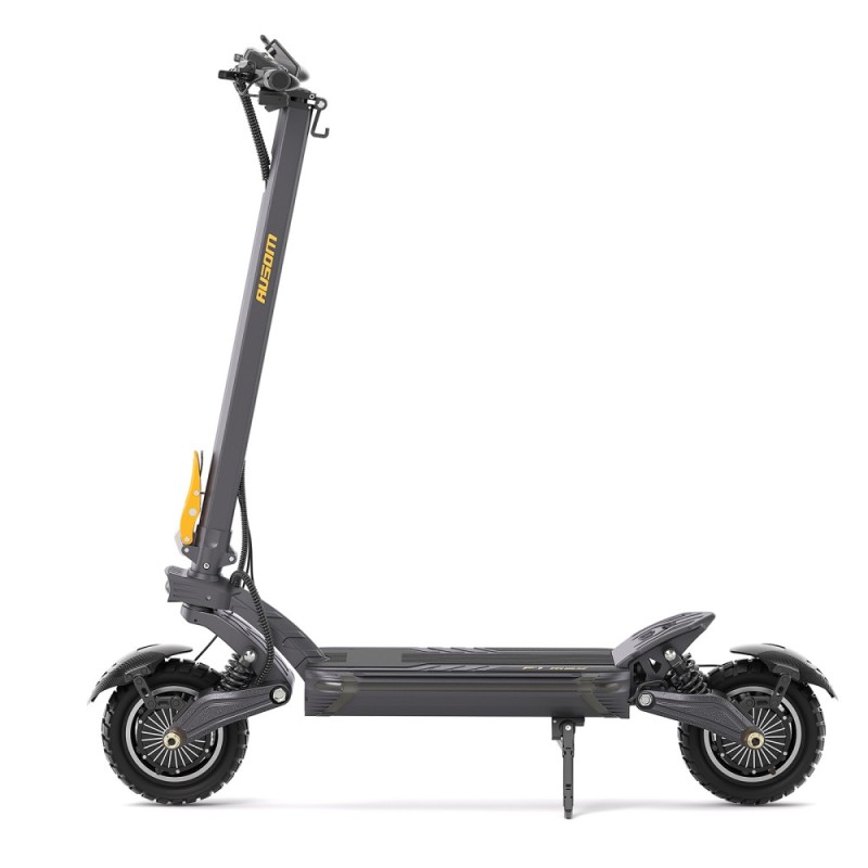 Składana hulajnoga elektryczna Ausom F1 Max z dwoma silnikami, mocą 1400W x2, podwójnymi hydraulicznymi hamulcami tarczowymi