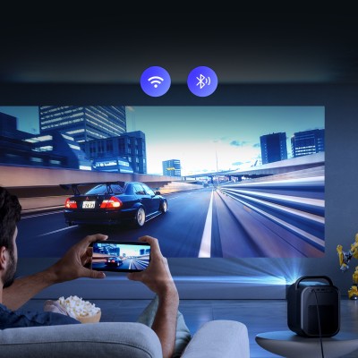 ETOE Seal Pro Przenośny projektor – 1300 ANSI, Full HD, Google TV, do kina domowego, sypialni i seansów na świeżym powietrzu