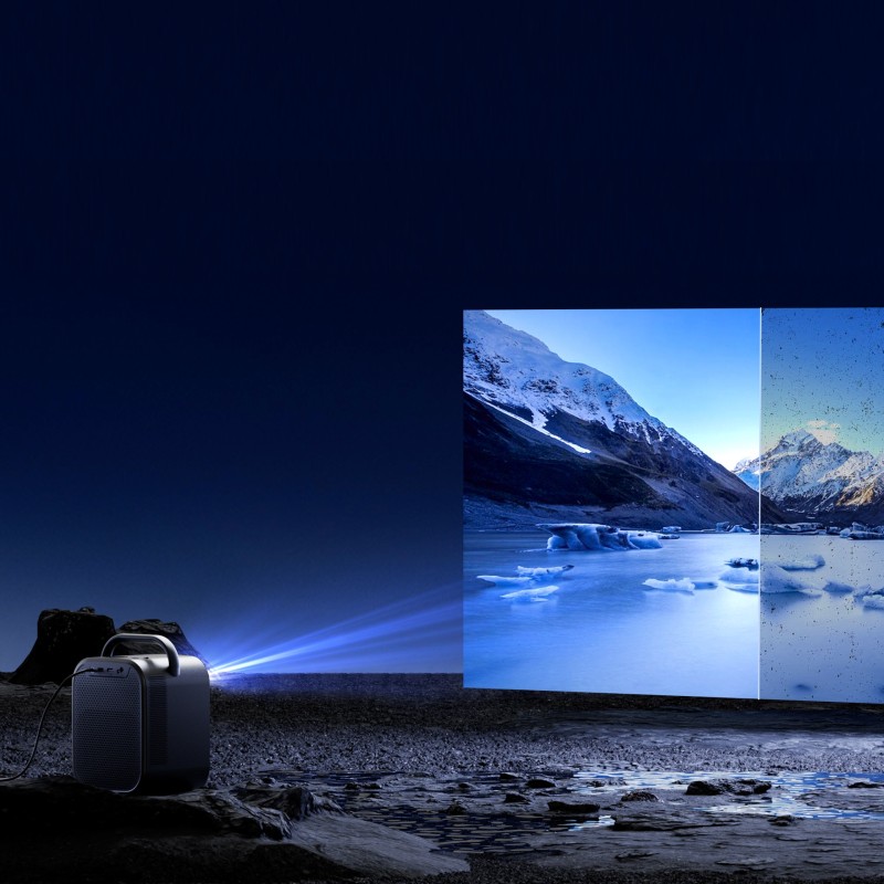 ETOE Seal Pro Przenośny projektor – 1300 ANSI, Full HD, Google TV, do kina domowego, sypialni i seansów na świeżym powietrzu