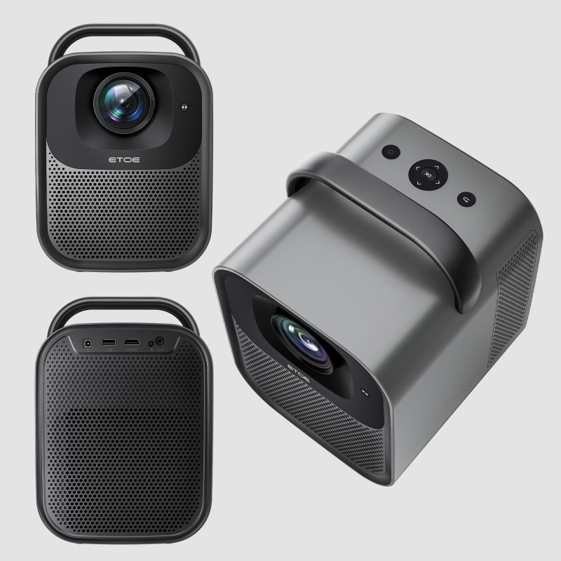 ETOE Seal Pro Przenośny projektor – 1300 ANSI, Full HD, Google TV, do kina domowego, sypialni i seansów na świeżym powietrzu